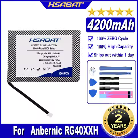 HSABAT RG40XXH 4200mAh Battery for Anbernic RG 40XXH RG40XXH Batteries