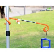 1pc Outdoor Multifunctional Camping Light Anti Slip S shape Hook 2-way Lantern Lamp Hanger Tent Pole