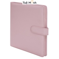 Sổ còng Klong MS 992 Caro 5x5 bìa da PU A5 100 trang Sổ binder làm bullet journal màu Pastel cao cấp