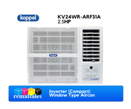KOPPEL KV24WR-ARF31A 2.5HP Inverter Window Type Aircon - Compact