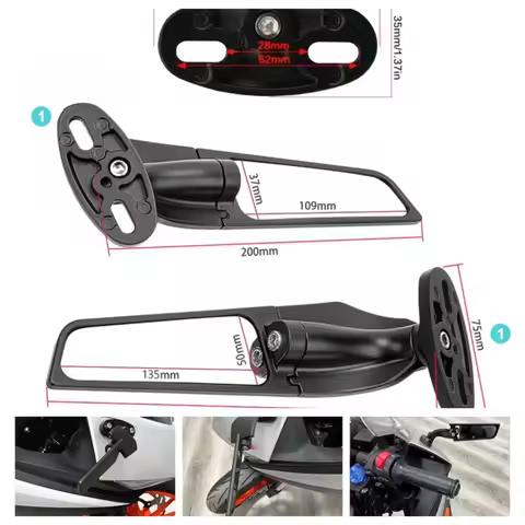Wind Wing Rearview Mirror Rear View Mirrors For Yamaha YZFR1 YZFR3 YZFR6 YZFR15 YZFR25 YZFR125 YZF R