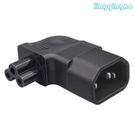 RR C14 to C5 Adapter 90 Degree IEC320 Male C14 to Female C5 Left Angled Power Extension Adapter Comp