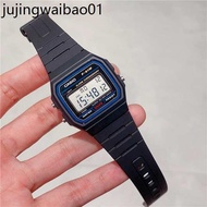 Casio Watch CASIO F-91W-1A Blue Frame Waterproof Calendar Alarm Clock Stopwatch Retro Electronic Small Square Watch