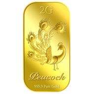 999.9 Pure Gold | 2g Peacock Gold Bar