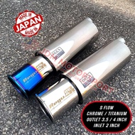 Regu 06 S Flow Exhaust Titanium Biru Stainless Steel Ekzos Muffler tabung Belakang