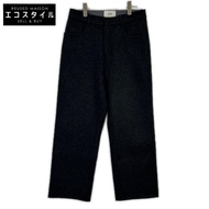 กางเกงขายาวผ้าไหมผสมขนสัตว์สีเทา Ami Alexandre Mattiussi HTR836.WO0009 25AW ไซส์ S [มือสอง]