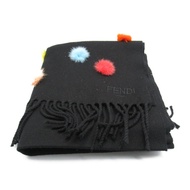 FENDI 圍巾 圍巾 FXT32150IF0QA1 黑色二手女式