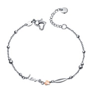 女用腳鍊 鑽石白鋼  甜上心頭  送禮推薦(免費刻字)