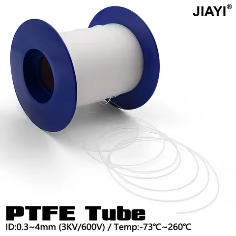 Insulated PTFE Teflonto Capillary Tube 1M/3M/5M ID 0.3/0.5/0.6/0.8-4mm High Temp Rigid Anti-Aging Pi