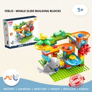 MALOTOYS - FEELO Whale Slide Building Block 84pcs Bricks Marble Race Run Maze Track Slide Ball Malo 