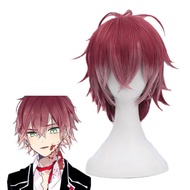 Bokerom Anime Diabolik Lovers Cosplay Wig, Sakamaki Ayato Red Colour Gradient Short Hair Role Play H