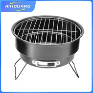 Portable Round BBQ Grills Stainless Steel Round Barbecue Rack Mini Folding Boiler BBQ Charcoal Grill