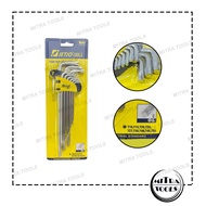 JETJO TOOLS 9-Piece Torx Key Set T10–T50 Long Star Torx L Key Set