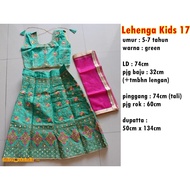 Lehenga Kids Green Age 5,6,7 Years/Girls Indian Clothes