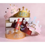 [DZ] Birthday Party Crown Paper Hat / Gold Crown Party Birthday Crown