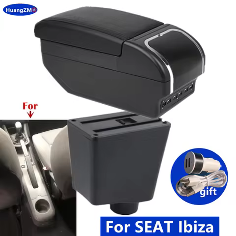For Seat Ibiza 6j Ibiza 6L Car Armrest For SEAT Ibiza III 2001-2008 Armrest Box Storage Box Dedicate