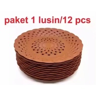 1 Dozen Rattan Plates / 12pcs Rattan Plates