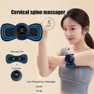 EMS Cervical Massage Stickers | Rechargeable | 15 Intensity Levels | 20-Minute Auto Timer | Portable