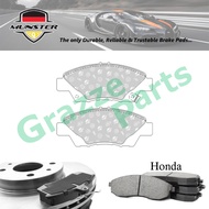 Münster Disc Brake Pad Front Honda Jazz III (3rd Gen) GE 1.3i 2008 L13Z1 Jazz IV (4th Gen) GK 1.5 i-