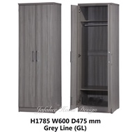 JHD SU 981- 2 Door Wardrobe Solid Board / Almari Baju