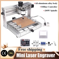อัพเกรดCNC 3018Pro Maxแกะสลัก200Wแกน3แกนPcbเครื่องมิลลิ่งGRBLควบคุมเราเตอร์ไม้แกะสลักเครื่องCNCทำเอง