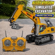 RC Excavator 2.4G 11 Channel Remote Control Truck Tractor Crane Dump Bull Dozer Model Toy For Kids M