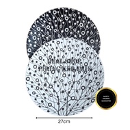 00112 Embossed Ceramic Dinner Plate Ceramic Plate/ Flat Dinner Plate/ Ceramic Dinner Plate/ Ceramic 