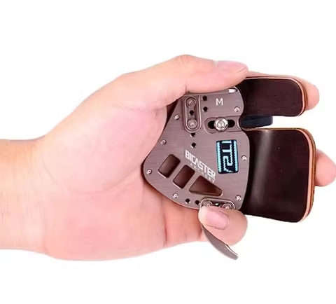 Bicaster ASA Archery Competition Finger Tab Guard Protection Genuine Leather+Aluminum S/M/L LH/RH Ar