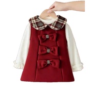 新年连衣裙New Year dress新款2025女小童连衣裙冬款女孩洋气圣诞连衣裙加绒厚款新年连衣裙新款2025.12.19