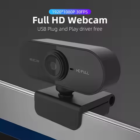 Full HD 1080p Webcam USB With Mic Mini Computer Camera,Flexible Rotatable , for Laptops, Desktop Web