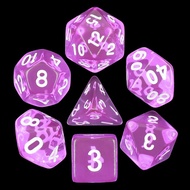 7 Dice Polyhedral Dice Set DND Dice - RPG Dice - Tyrian Gems + Pouch