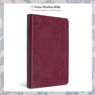 ESV Value Thinline Bible TruTone, Raspberry, Floral Design