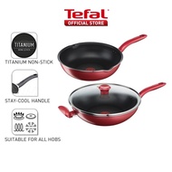 Tefal So Chef CW Set Wok Pan 30 w/lid + Deep Frypan 24 (G13594 + G13584) CWS311