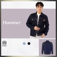 【HUMMER】Jacket Jeans Lelaki–Rekaan Ringkas, 100% Cotton, Bernafas, Biru Gelap/Biru Muda H0017 H0018