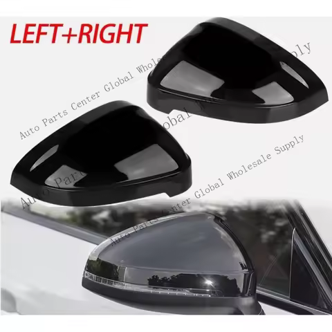 Z+ Pair Non-Lane Assist Black Mirror Cover Cap For Audi A4 B9 S4 A5 S5 RS5 2016-23