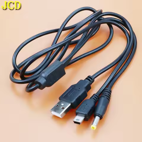 1pc 0.8m 4.0x1.7 MM Cable / 2-In-1 USB Data Cable Charger Charging Cord For PSP 2000 3000 Gaming Acc