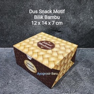 Dus Snack 12x14 Bilik Bambu isi 100 pcs GS Motif Box Kue - Serena Market