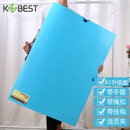Portable Poster Folder a1 Folder Picture Book Oversized Sketch Poster Storage Book 2 Open Picture Fo