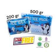 Ice GEL 500gram Free 200gram Blue Ice Pack Quality And Halal Cooling Asip Cooler bag Asi Styrofoam Box Thermos Ice Fanac Ac air Cooler