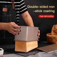 top selling□❡Toast Box Non-Stick Chefmade Loaf Pan Tin Pullman Boxtray Bread Home Bakeware Tool baking Corrugated Bread