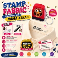 ChomelLote Cop Nama Fabric, Cop Nama Baju, Fabric Stamp, Cop Baju Kalis Air, Fabric Stamp Waterproof