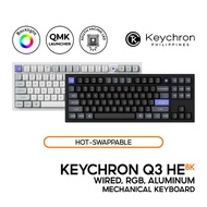 Keychron Q3 HE 8K Magnetic Keyboard, TKL, Wired, RGB, Aluminum, QMK/Launcher, Hotswap