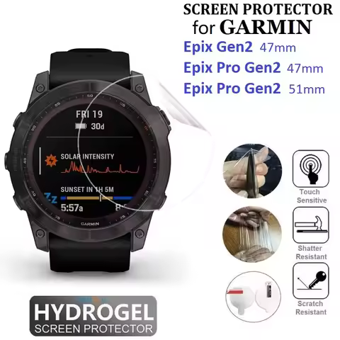 10PCS TPU Hydrogel Screen Protector for Garmin Epix Pro Gen 2 47mm 51mm / Epix Gen2 Smart Watch HD C