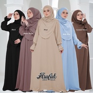 Jubah Umrah Muslimah Abaya Dress kaftan Set Tudung Ironless Umrah  - JUBAH ABAYA ARAFAH