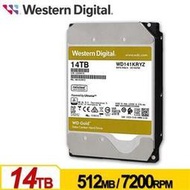  WD142KRYZ 金標 14TB 3 . 5吋企業級硬碟 •  512MB  快取記憶體，7200   RPM，SA