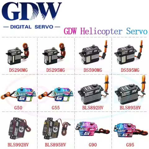 Original GDW HV Brushless/ Coreless Motor Servo RC Helicopter DS290/ 295MG DS590/595MG DS820MG BLS89