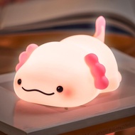 Axolotl Night Light for Kids, Rechargeable Cute Squishy lamp - Silicone Adorable Christmas Axolotl G