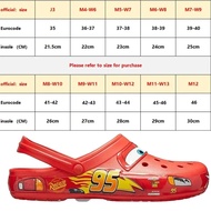 Aoger Disney Lightning Mcqueen Crocs Leisure Outdoor Beach Slippers Cute Cartoon Anime Pool Anti Sli
