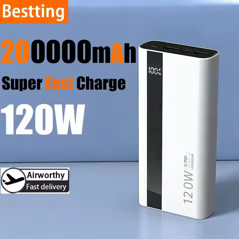 For Xiaomi 120w 200000mah High Capacity Power Bank Super Fast Charging Portable External Battery Pow