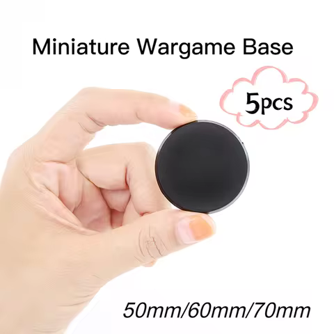 x5pcs 50mm/60mm/70mm Round Wargame Base ABS Plastic Toys for Gaming Miniature and Table Games/Dioram